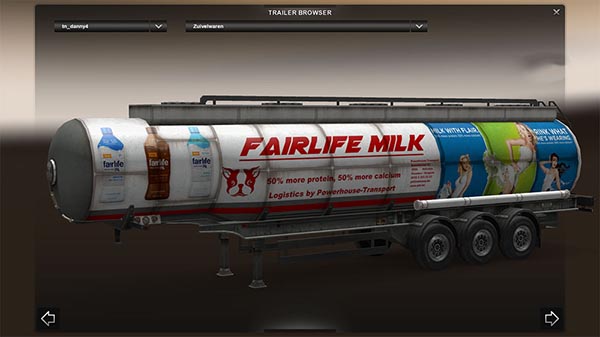 Powerhouse Fairlife milk trailer