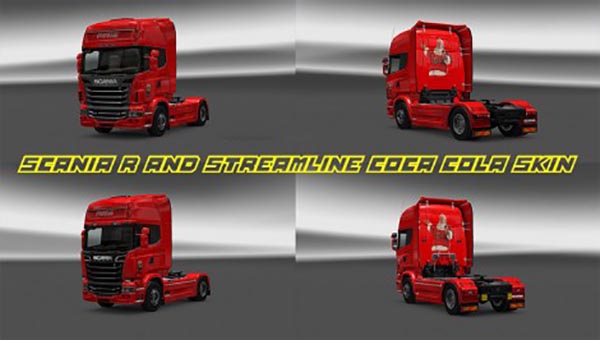 Scania R and Streamline CocaCola skin (SCS)