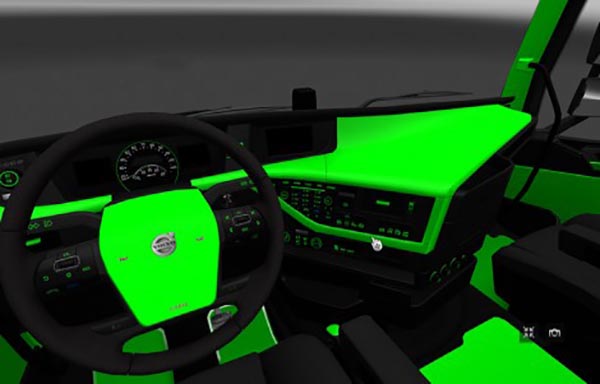 Volvo FH 2012 Green and Black Interior