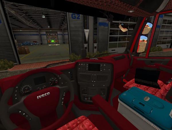 Iveco Hi-Way Black Red Interior