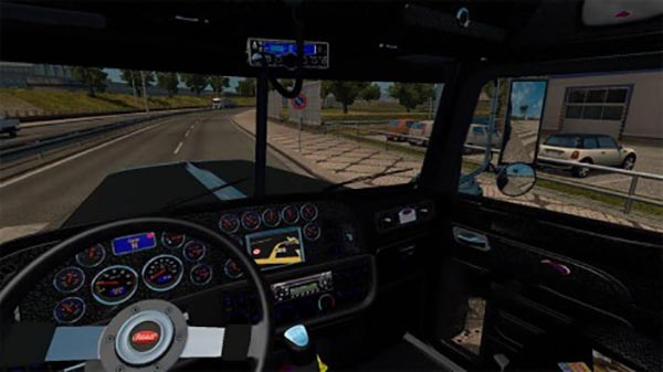 Peterbilt 389 Black Interior