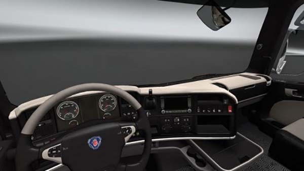 Scania R Black White Interior