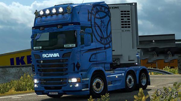 Scania RS RJL Blue V8 Skin