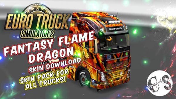 Fantasy Flame Dragon Skin Pack for All Trucks