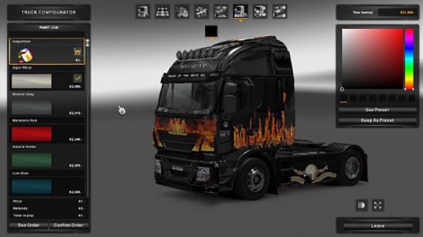 Iveco Hi Way Reeper Design and Flames Skin