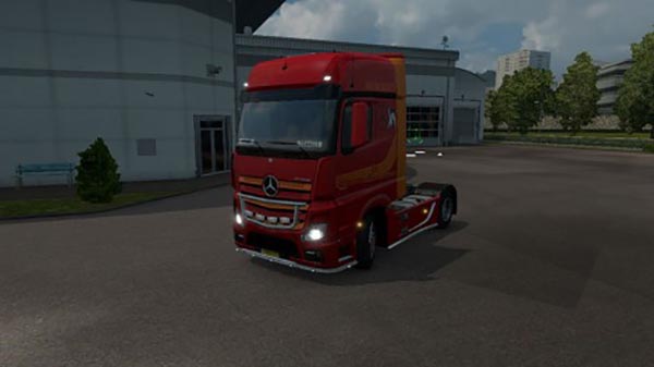 Mercedes Actros MP4 2014 Red Orange Dragon Skin