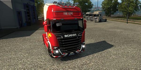 Scania Streamline UK Fire Truck Paintjob