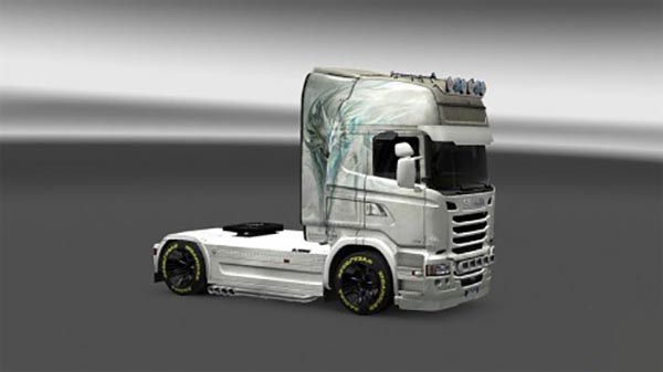 Skin White Fox for Scania Streamline