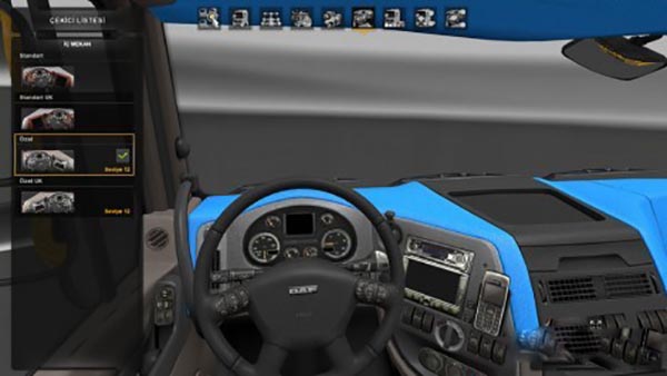 DAF XF 105 Blue Interior