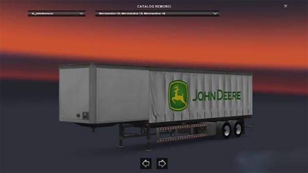 John Deere Curtain trailer