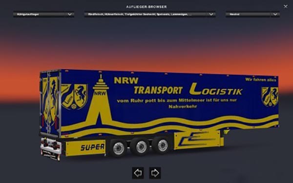 NRW Transport Logistik Trailer