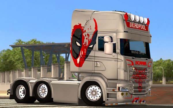 Scania RJL Deadpool Metalic Skin