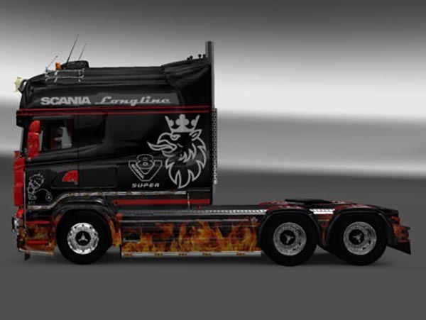 Scania RJL Longline Flame Skin