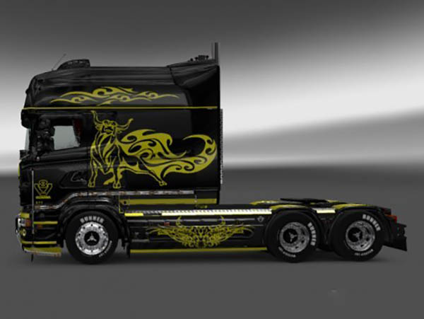 Scania RJL R Longline Paintable Tribull Skin