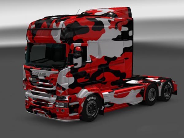 Black Camouflage Skin for RJL SCANIA R Multi