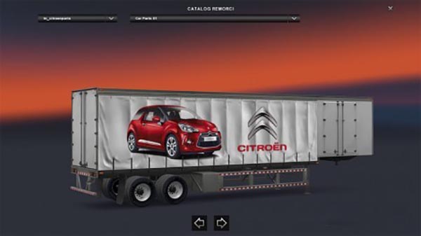 Citroen curtain trailer