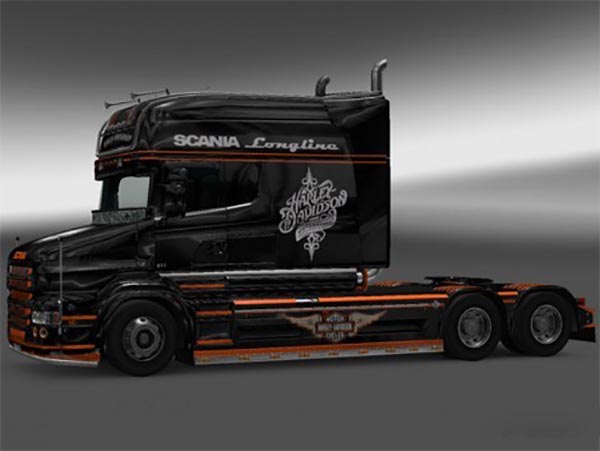 Harley Davidson Skin for RJL SCANIA T Longline