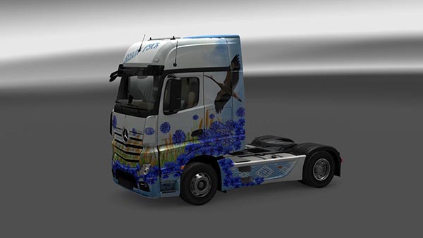 Mercedes Actros MP4 White Russia Skin