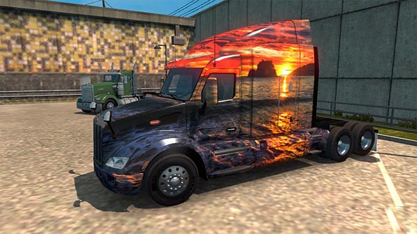 Peterbilt 579 Sunset in California Skin