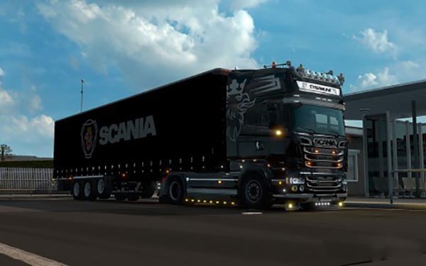 Scania Streamline RJL Black Skin and Lightbox