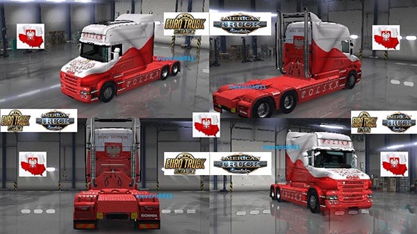 Scania T EXC Longline Airbrash Polska Skin