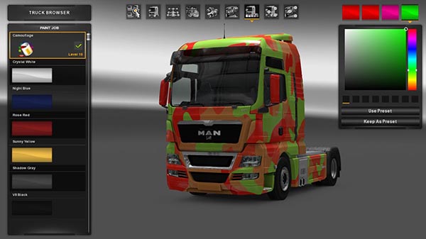 MAN TGX Mask Skin Paintable