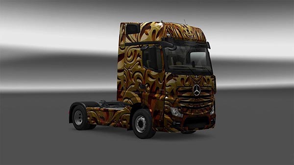 Mercedes Actros MP4 Dark Gold Skin