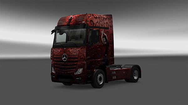 Mercedes Actros MP4 Red Gold Skin
