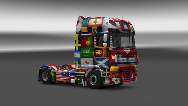 DAF XF World Flag Skin