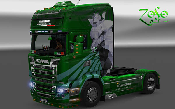Scania RJL Emerald 40° Anniversary Scania Finance Skin