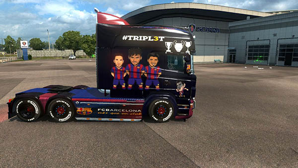 Scania RJL Longline Barcelona Trio MSN Skin