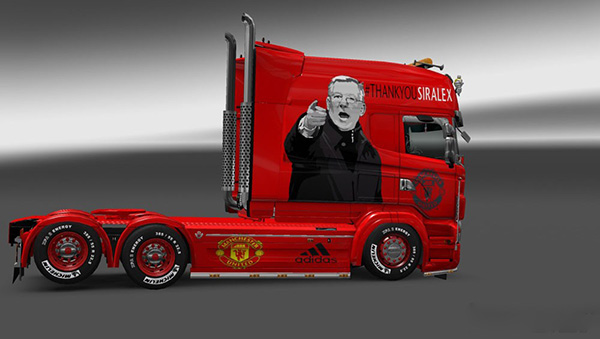 Scania RJL Longline Manchester United Skin