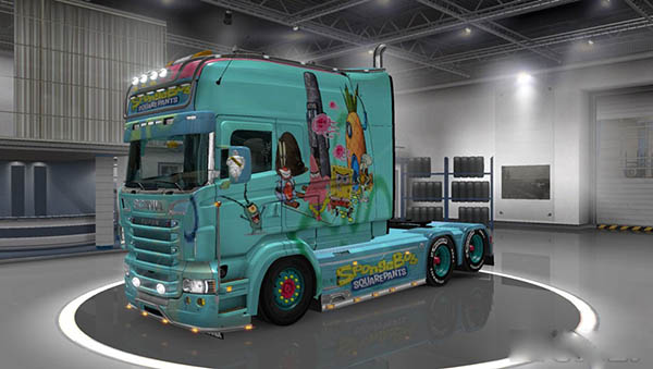 Scania RJL Longline Spongebob Skin