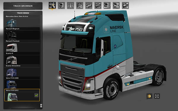 Volvo FH 2012 Maersk HD Skin